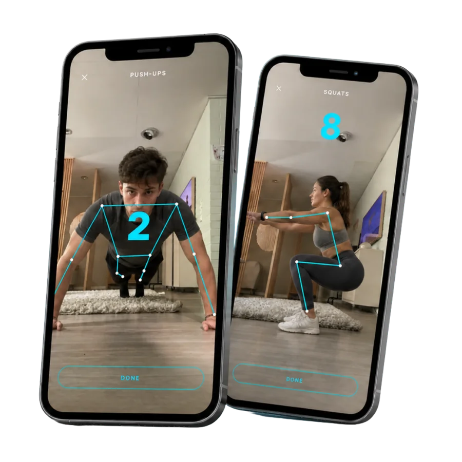 FORG push-up rep counter with camera pose tracking